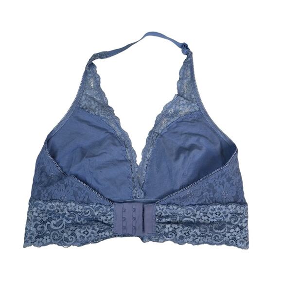Soma Womens M Bralette Lace Halter in Periwinkle Blue - Picture 2 of 8